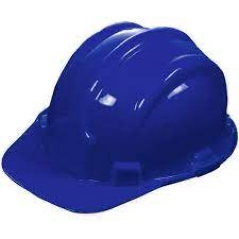 Capacete c/aba frontal c/carneira s/jugular classe B - Azul escuro - Plastcor